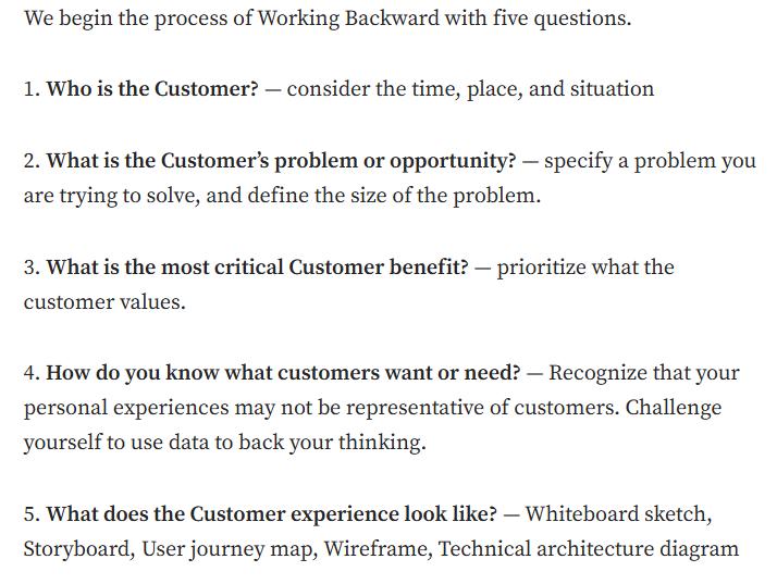 working backwards bezos